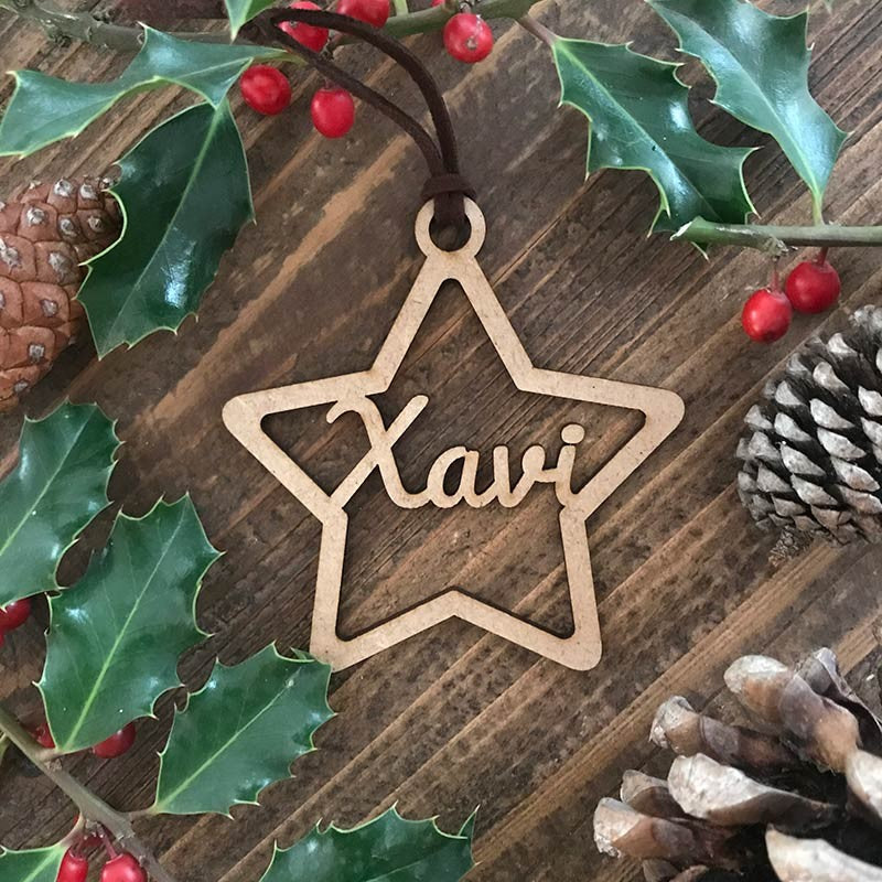 Adorno de navidad personalizado - estrella