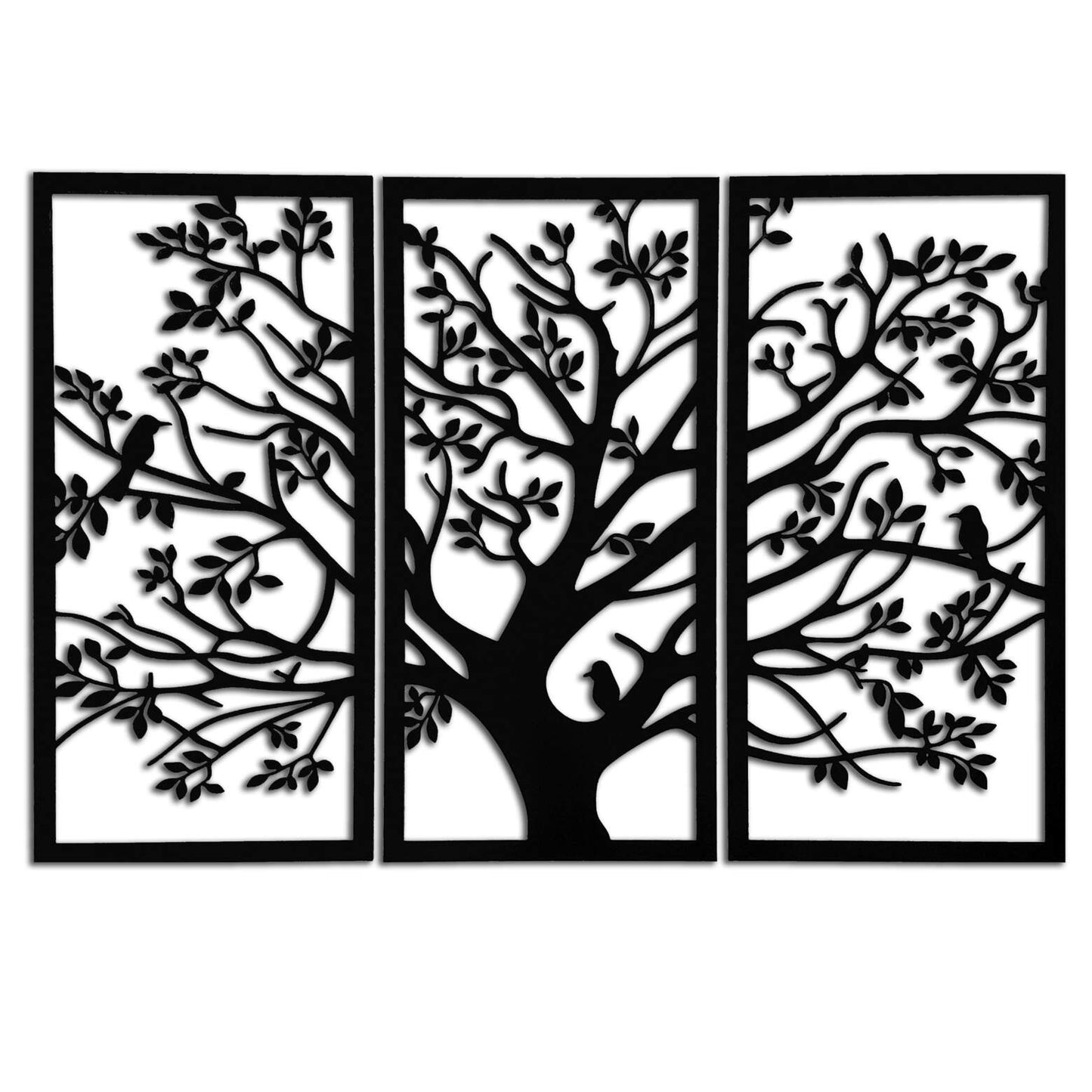 Cuadro árbol pájaros (3 piezas)
