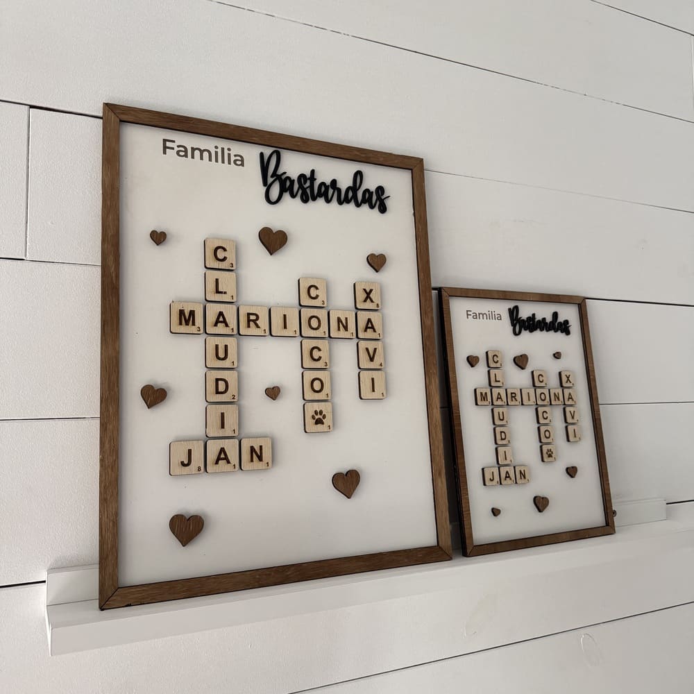 Cuadro de scrabble personalizado