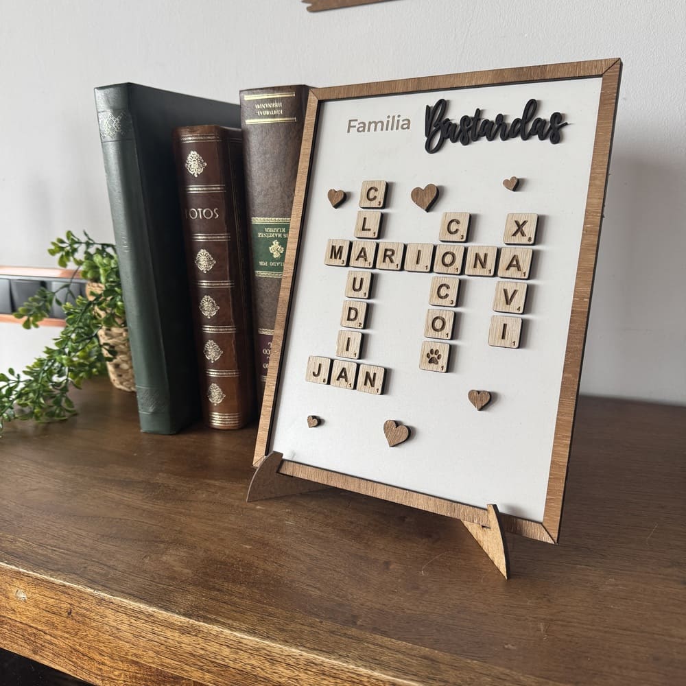 Cuadro de scrabble personalizado