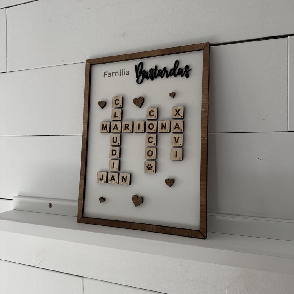 Cuadro de scrabble personalizado