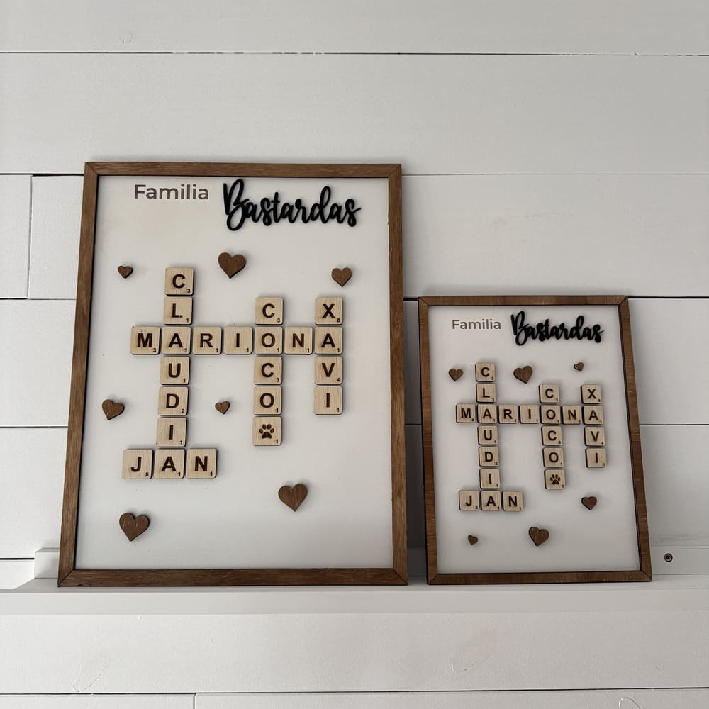 Cuadro de scrabble personalizado