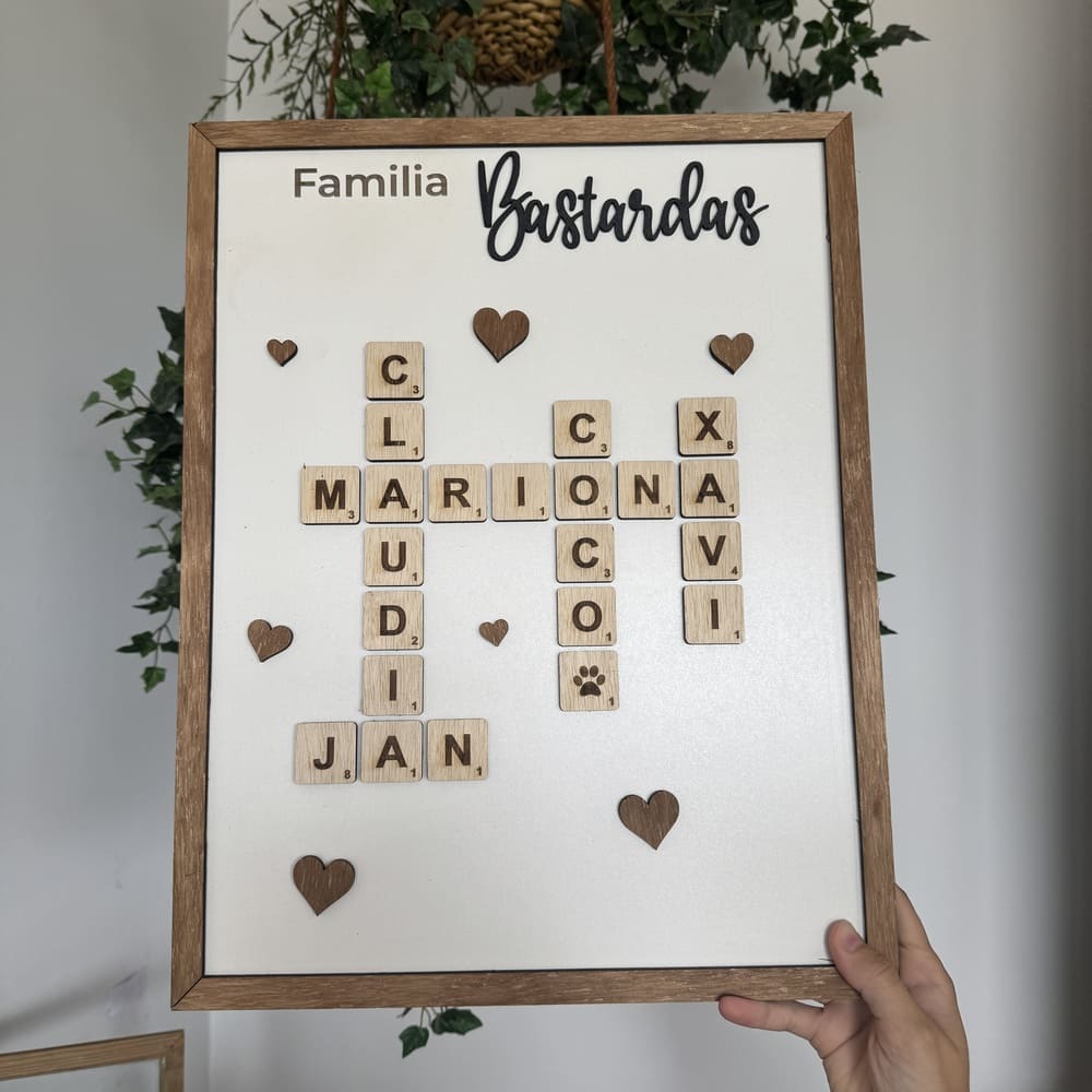 Cuadro de scrabble personalizado