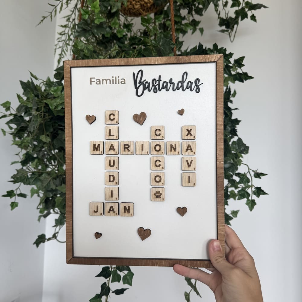 Cuadro de scrabble personalizado