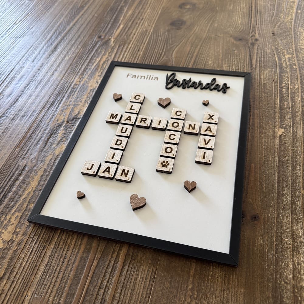 Cuadro de scrabble personalizado