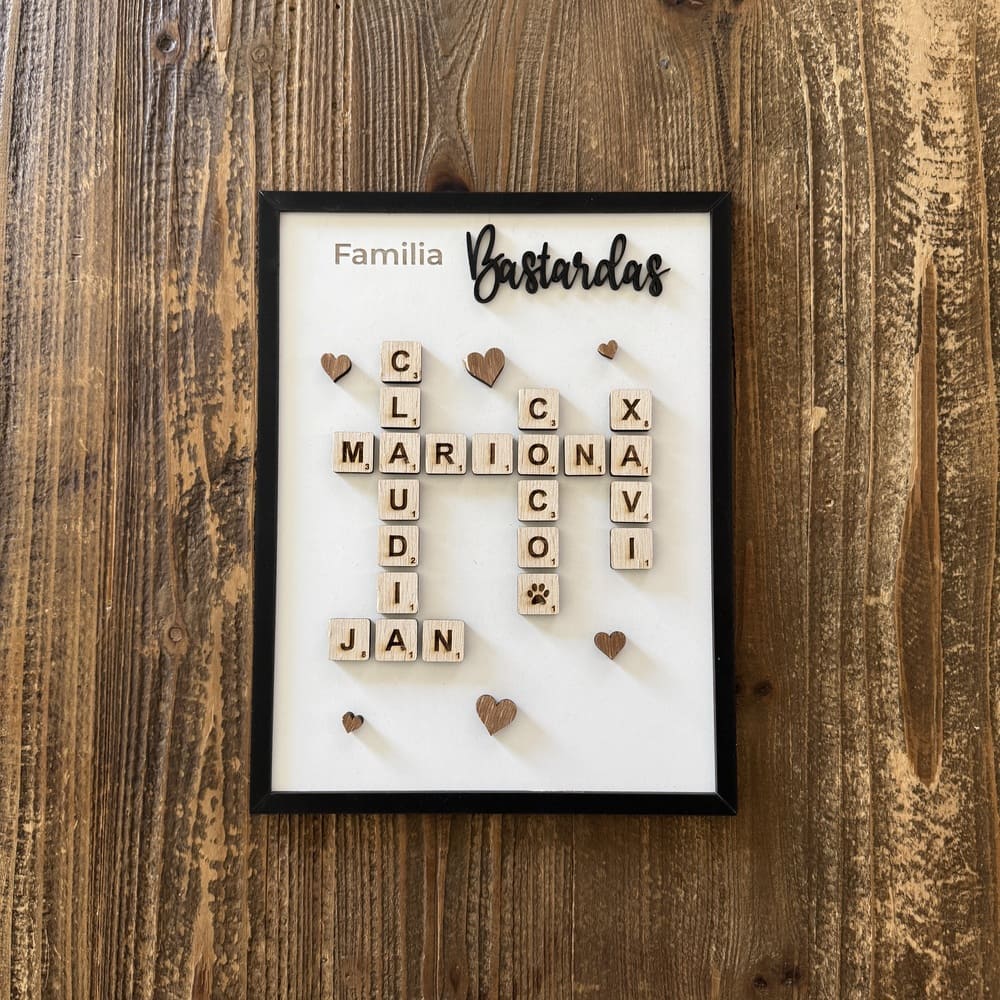 Cuadro de scrabble personalizado