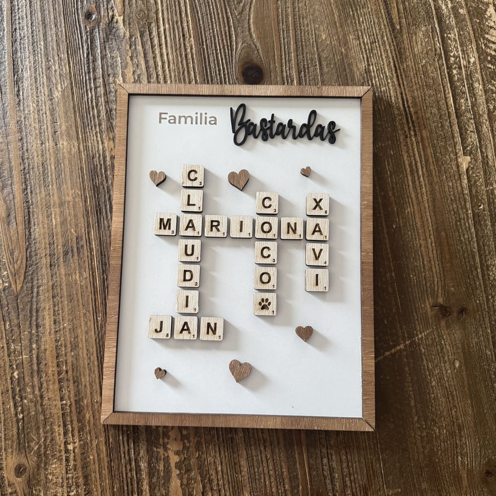 Cuadro de scrabble personalizado