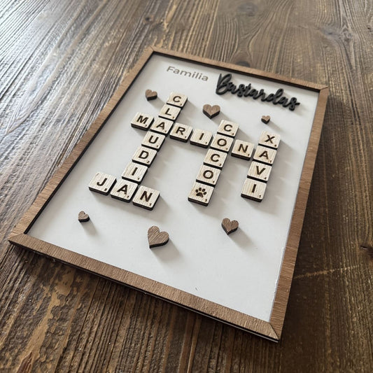 Cuadro de scrabble personalizado