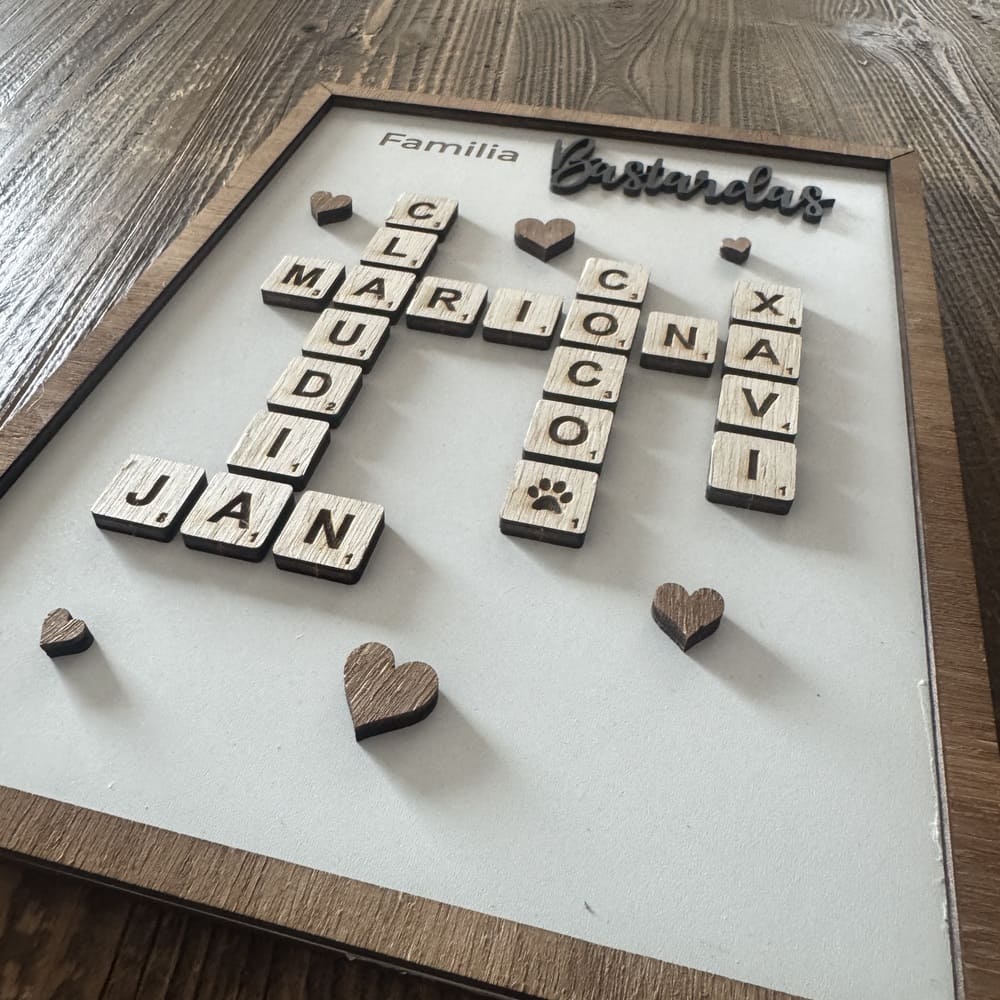 Cuadro de scrabble personalizado
