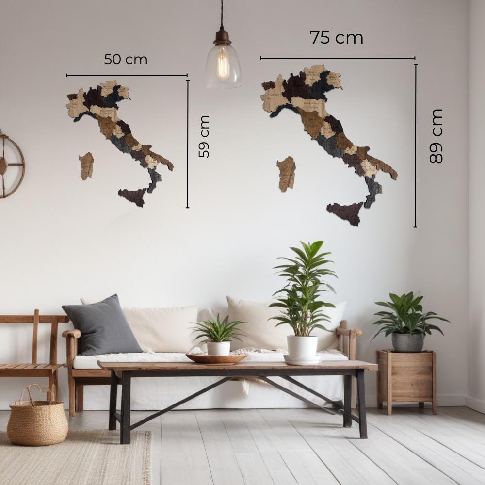 3d wooden Spain Map