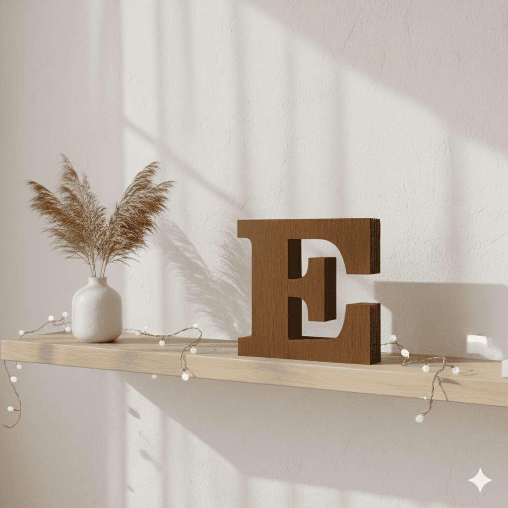 Mandala wooden letter