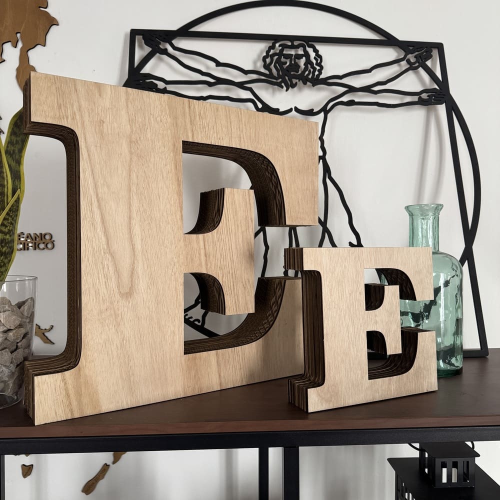 Mandala wooden letter