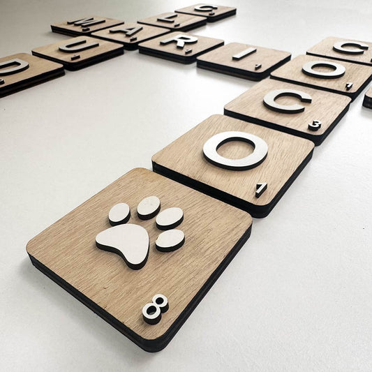Letra de madera 3D scrabble de 20 cm