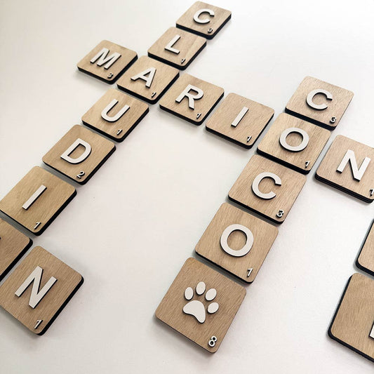 Letra de madera 3D scrabble de 12,5 cm