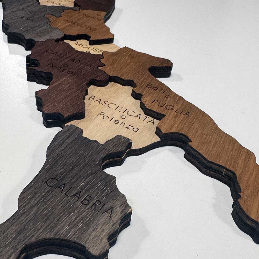 3d wooden Spain Map