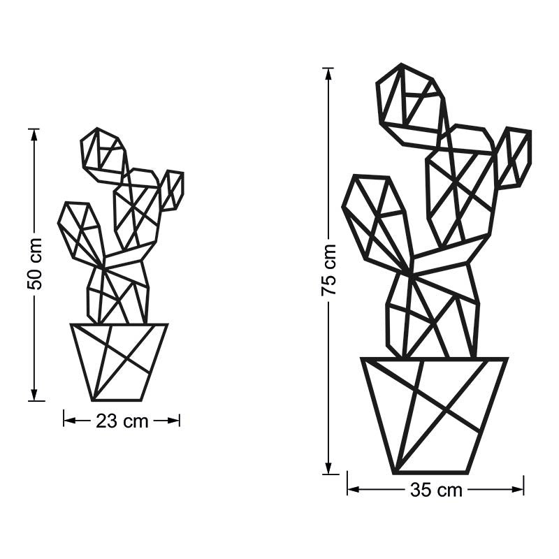 Figura geométrica de cactus de madera modelo 1