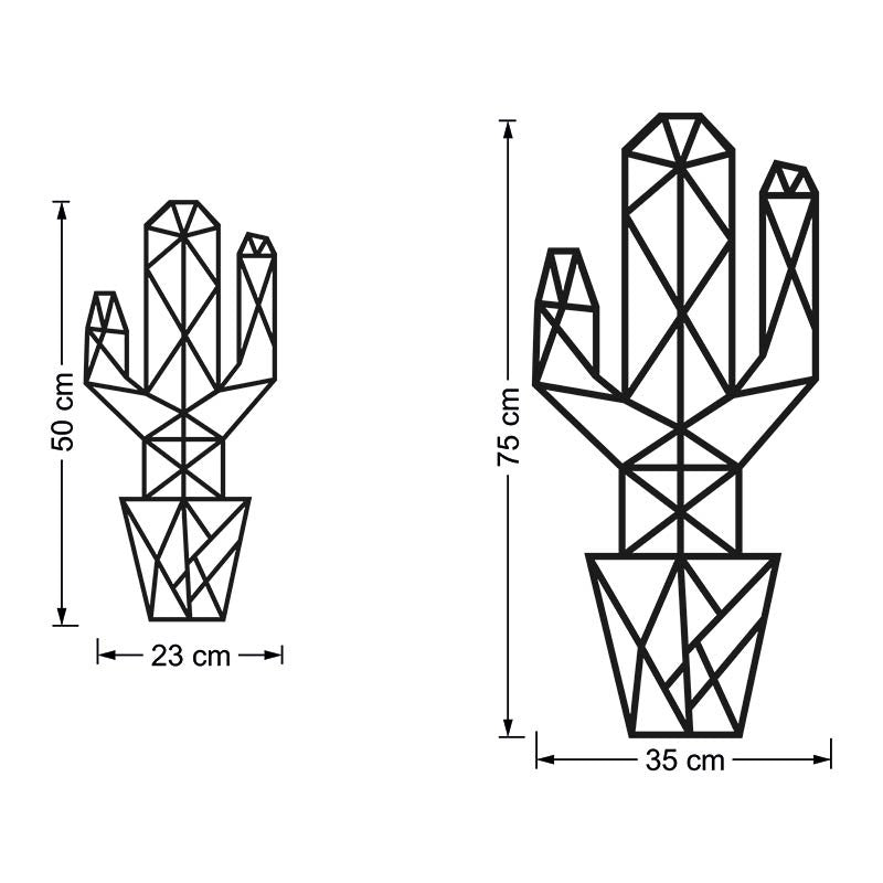 Figura geométrica de cactus de madera modelo 2