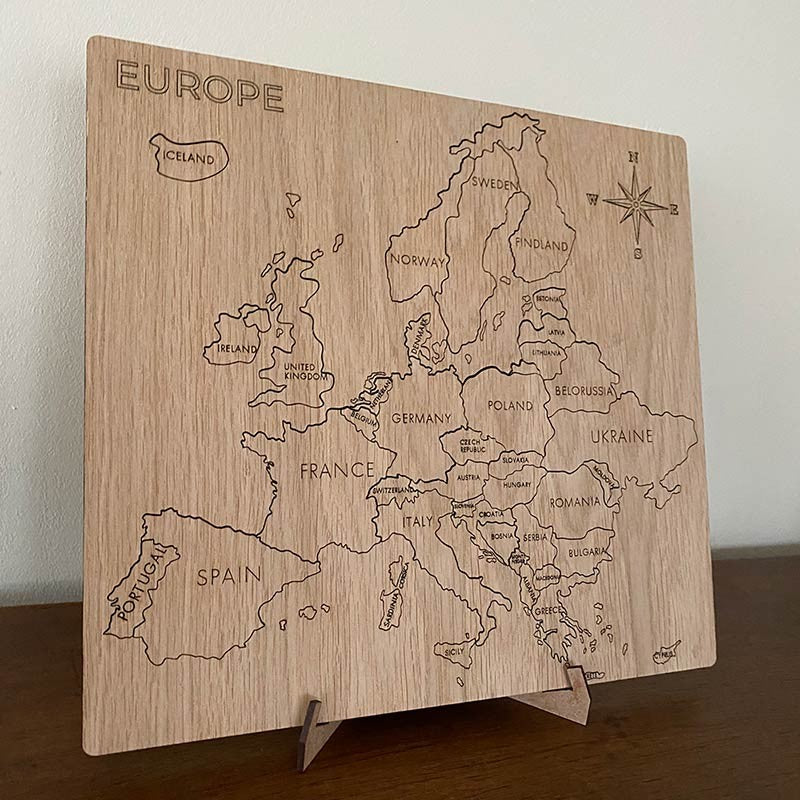 Puzzle mapa de Europa de madera