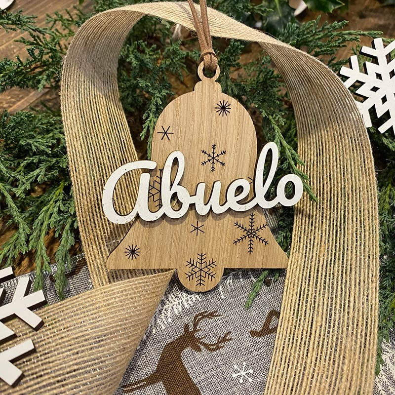 Adorno de navidad personalizado - nórdico campana