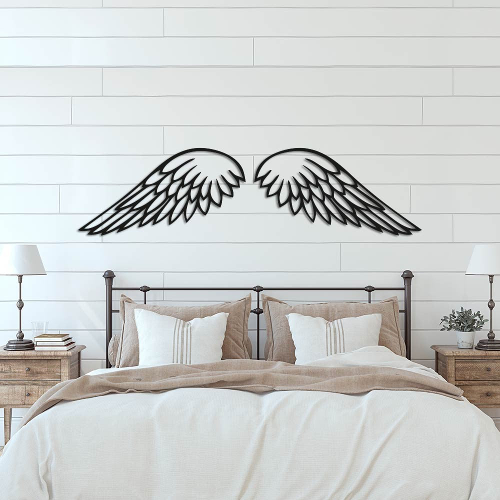 Alas de ángel 02 de madera para decoración de pared