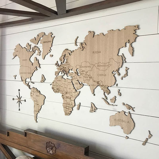 Mapa Mundi de madera - ¡Qué Tierno!