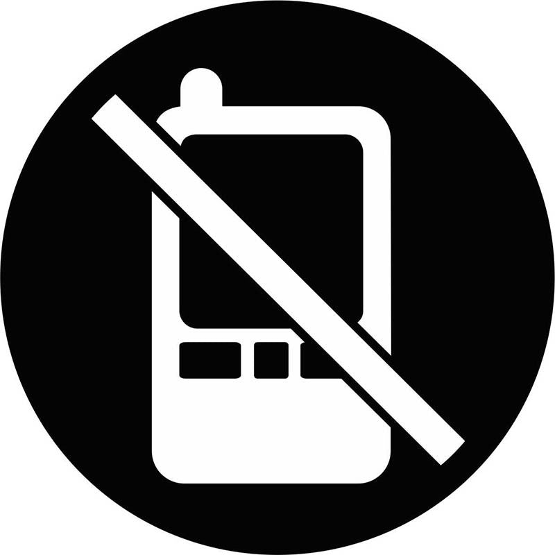 Señal prohibido móviles